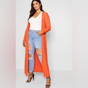 Maxi Orange Cardigan